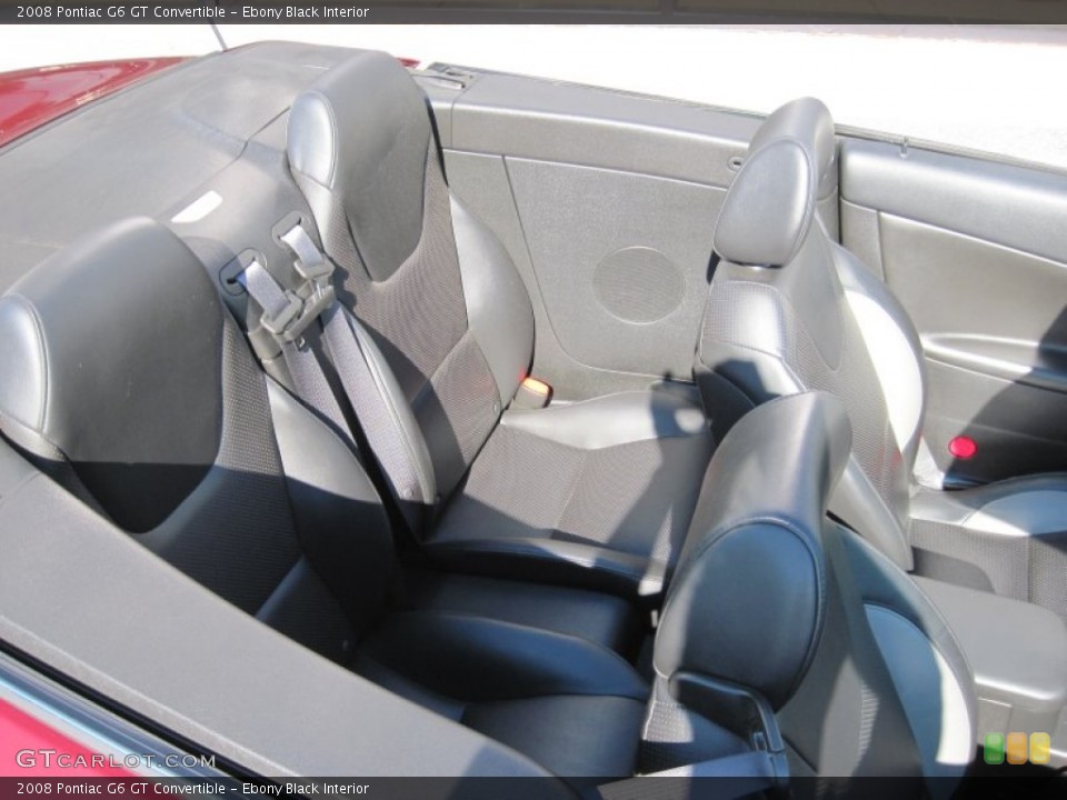 Ebony Black Interior Photo for the 2008 Pontiac G6 GT Convertible #51187359