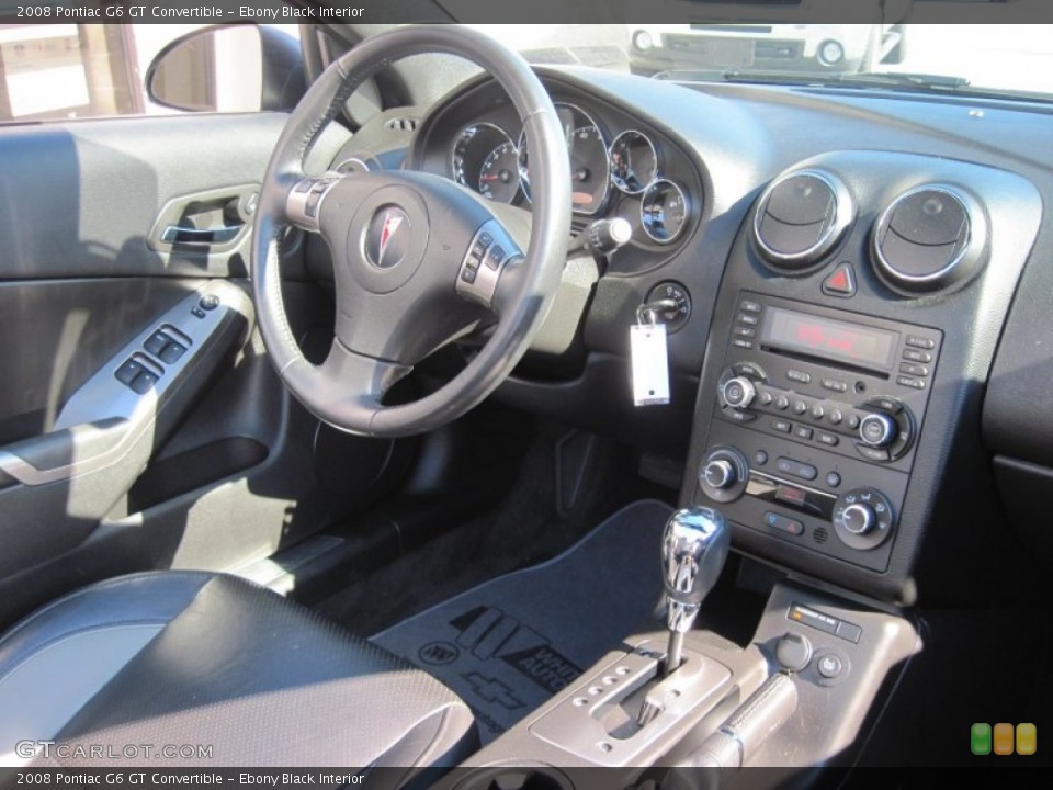 Ebony Black Interior Photo for the 2008 Pontiac G6 GT Convertible #51187362