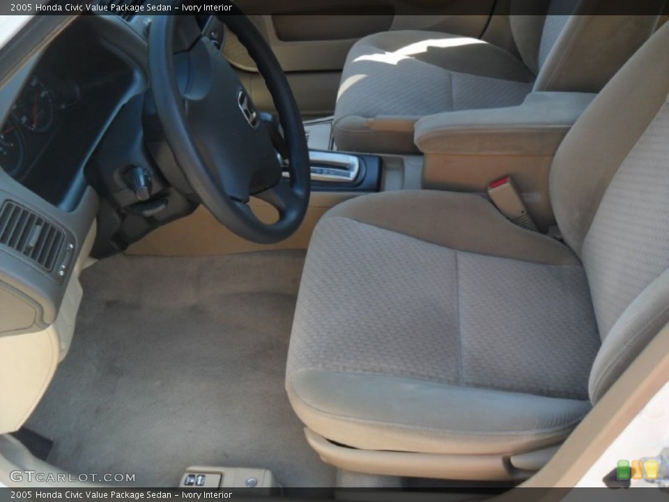 Ivory Interior Photo for the 2005 Honda Civic Value Package Sedan #51187872