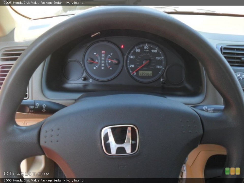 Ivory Interior Steering Wheel for the 2005 Honda Civic Value Package Sedan #51187887