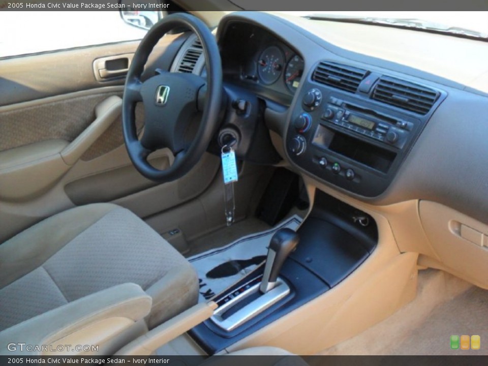 Ivory Interior Photo for the 2005 Honda Civic Value Package Sedan #51187914