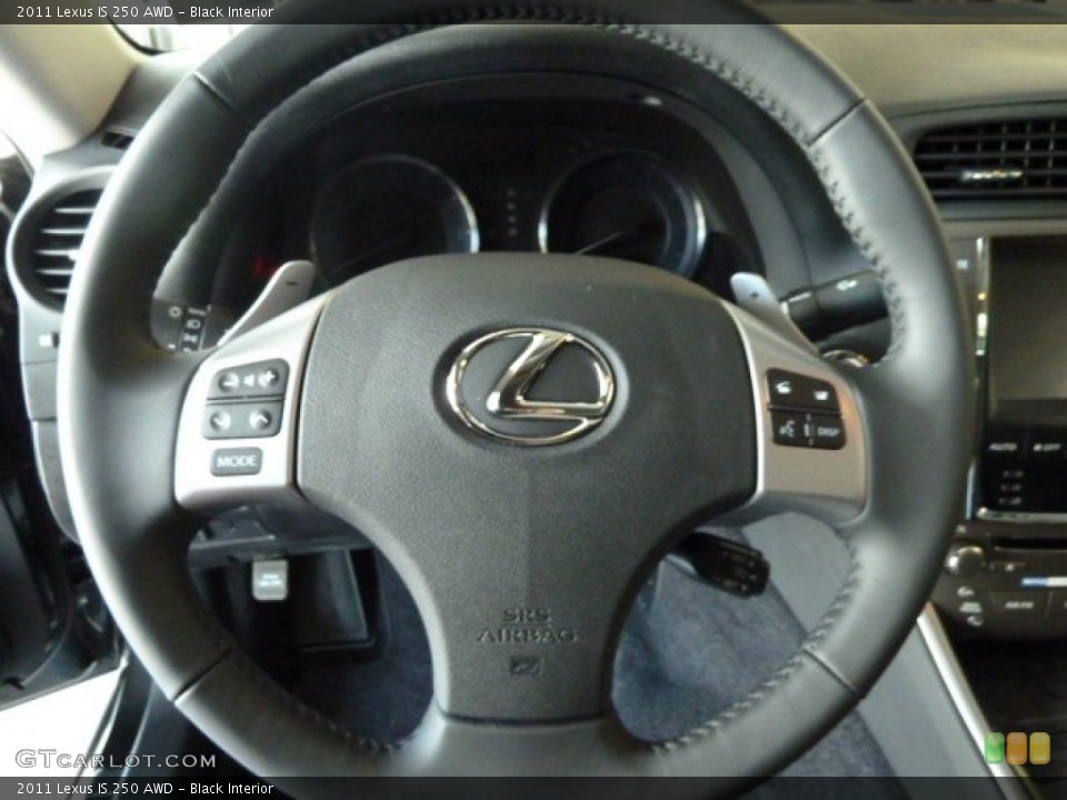 Black Interior Steering Wheel for the 2011 Lexus IS 250 AWD #51190759