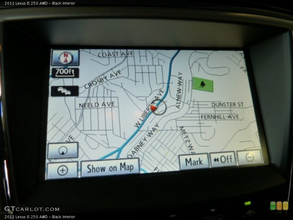 Black Interior Navigation for the 2011 Lexus IS 250 AWD #51190774