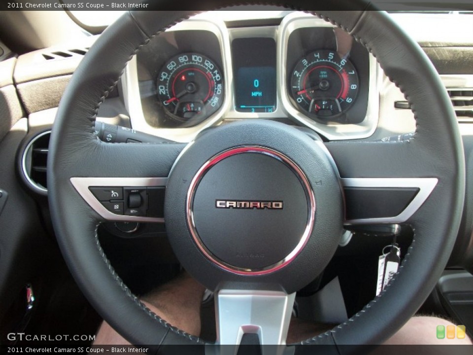 Black Interior Steering Wheel for the 2011 Chevrolet Camaro SS Coupe #51191449