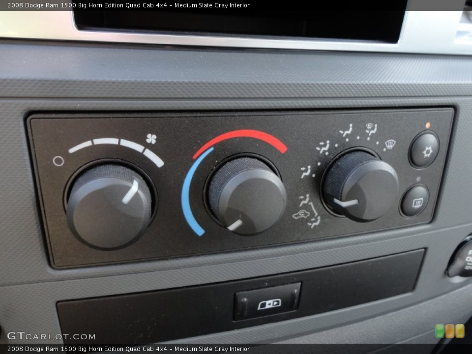 Medium Slate Gray Interior Controls for the 2008 Dodge Ram 1500 Big Horn Edition Quad Cab 4x4 #51192508