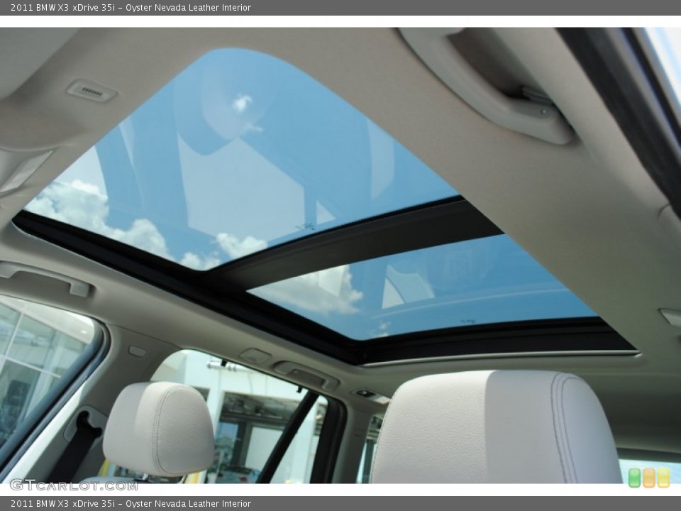 Oyster Nevada Leather Interior Sunroof for the 2011 BMW X3 xDrive 35i #51193438