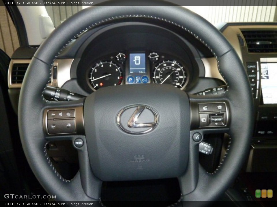 Black/Auburn Bubinga Interior Steering Wheel for the 2011 Lexus GX 460 #51193870