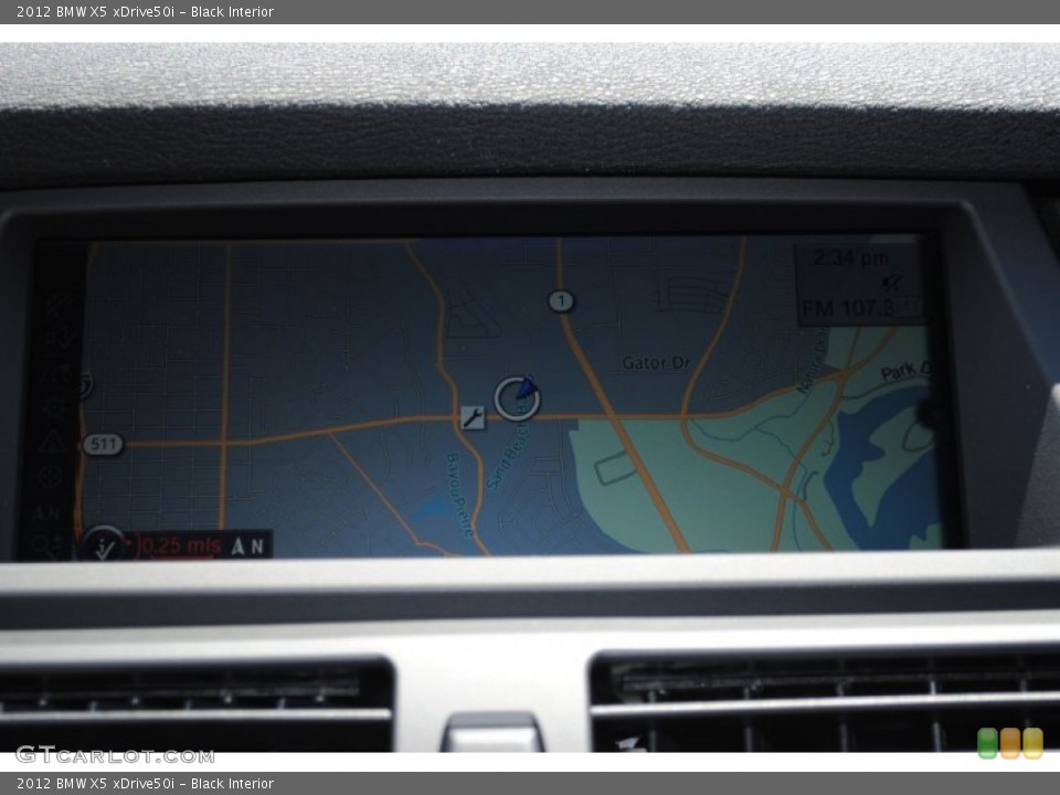 Black Interior Navigation for the 2012 BMW X5 xDrive50i #51194218