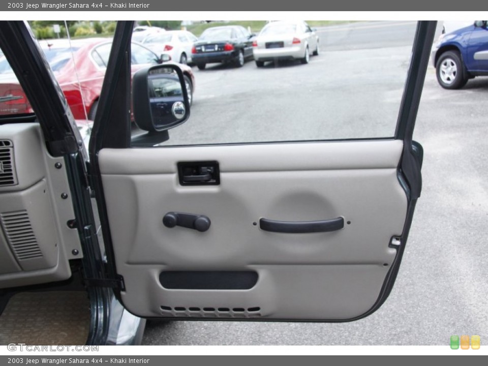 Khaki Interior Door Panel for the 2003 Jeep Wrangler Sahara 4x4 #51194299