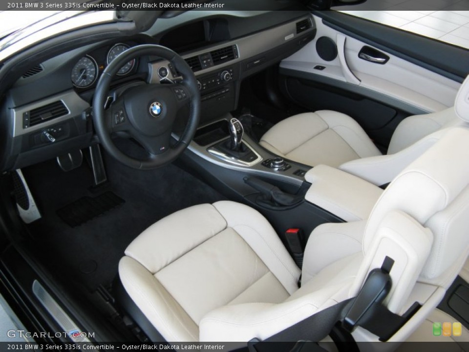 Oyster/Black Dakota Leather Interior Prime Interior for the 2011 BMW 3 Series 335is Convertible #51194788
