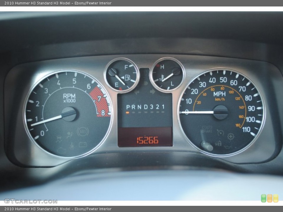 Ebony/Pewter Interior Gauges for the 2010 Hummer H3  #51195280