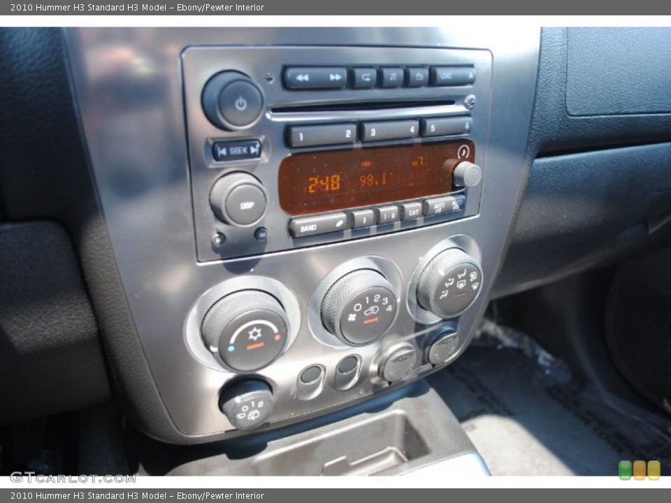 Ebony/Pewter Interior Controls for the 2010 Hummer H3  #51195310