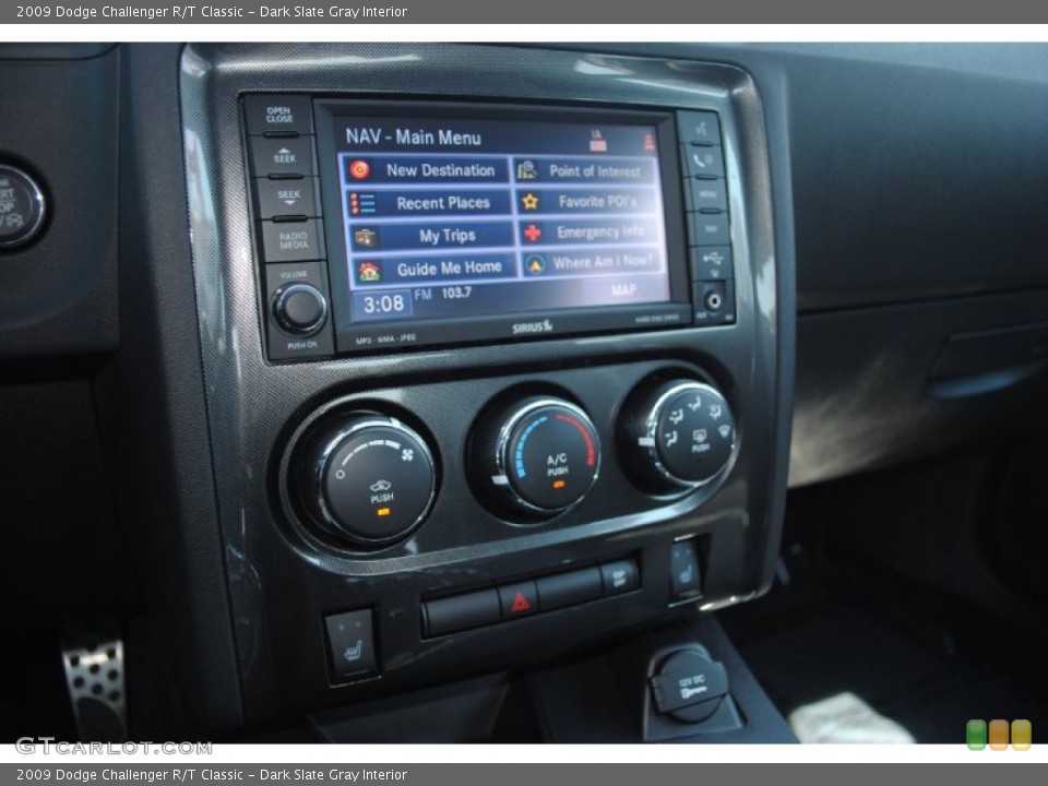 Dark Slate Gray Interior Controls for the 2009 Dodge Challenger R/T Classic #51196807