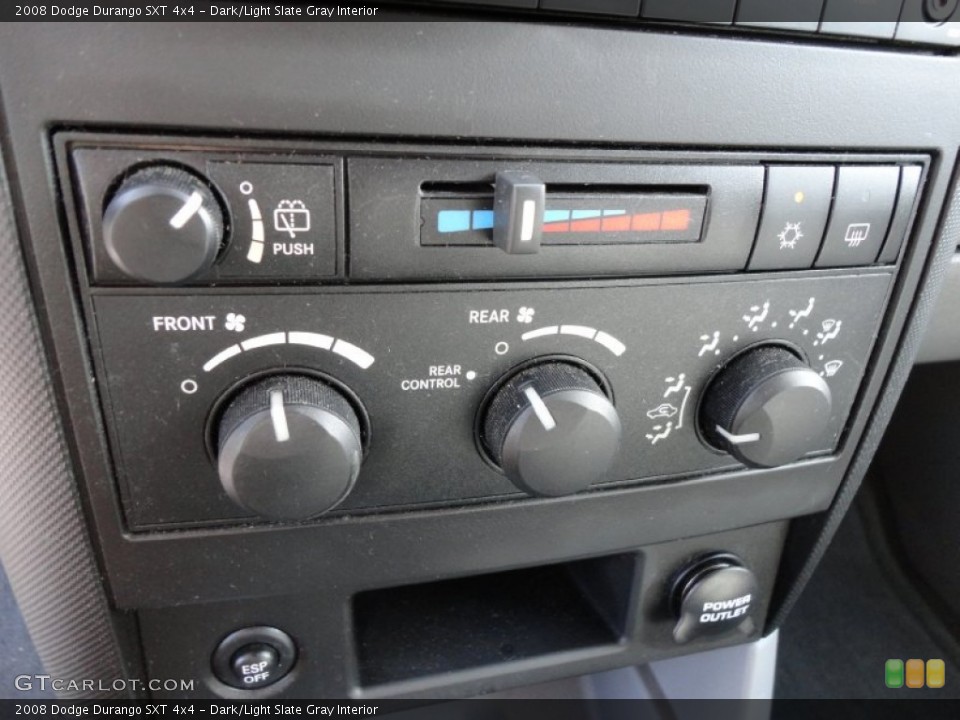 Dark/Light Slate Gray Interior Controls for the 2008 Dodge Durango SXT 4x4 #51198142