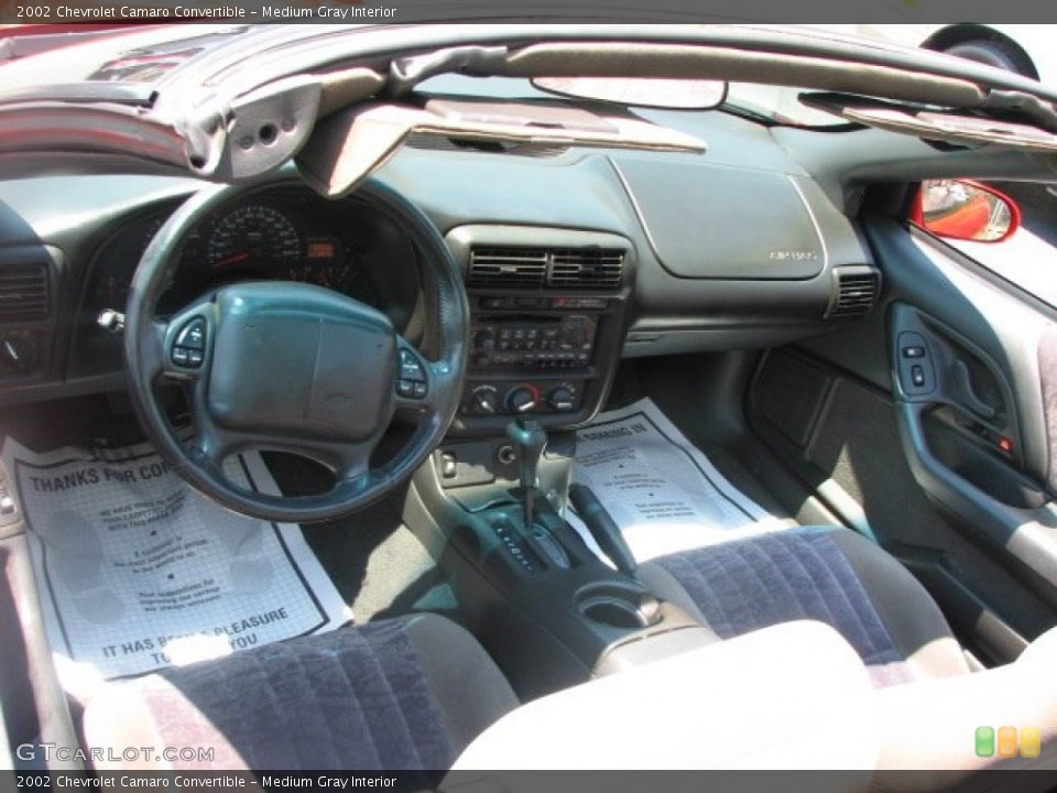Medium Gray Interior Dashboard for the 2002 Chevrolet Camaro Convertible #51199705