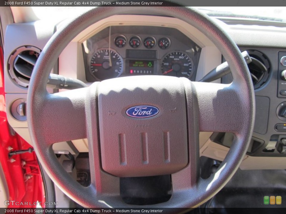 Medium Stone Grey Interior Steering Wheel for the 2008 Ford F450 Super Duty XL Regular Cab 4x4 Dump Truck #51200699