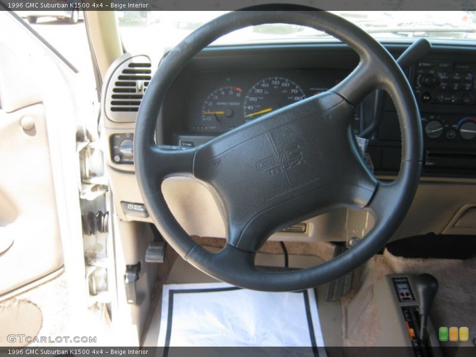 Beige Interior Steering Wheel for the 1996 GMC Suburban K1500 4x4 #51201707