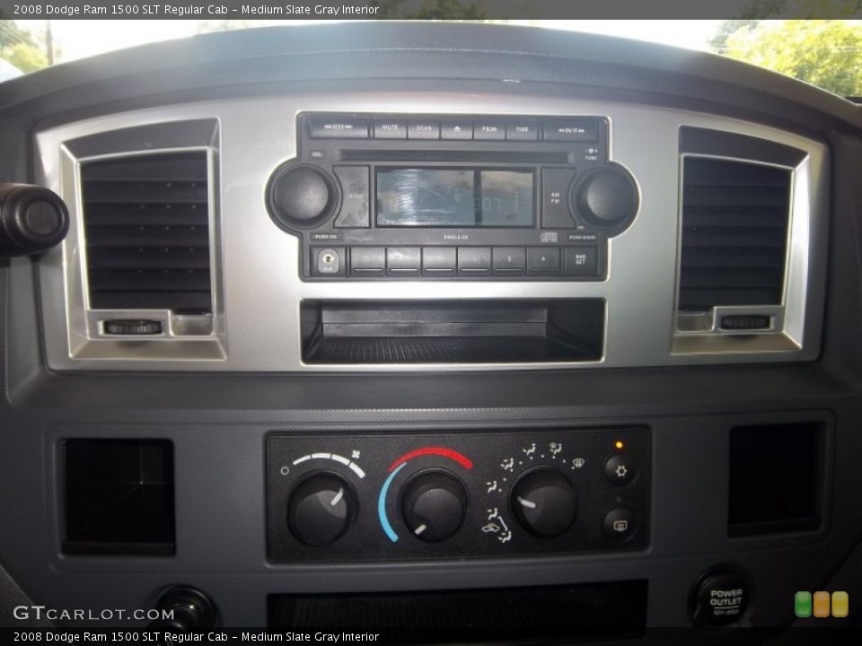 Medium Slate Gray Interior Controls for the 2008 Dodge Ram 1500 SLT Regular Cab #51201902