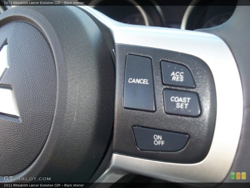 Black Interior Controls for the 2011 Mitsubishi Lancer Evolution GSR #51205835