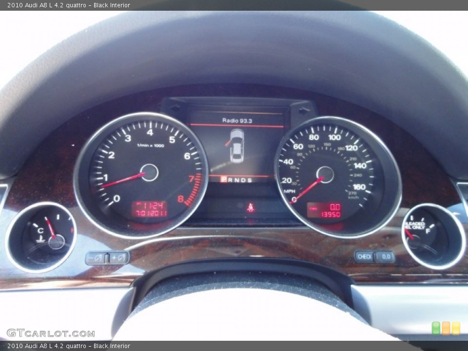 Black Interior Gauges for the 2010 Audi A8 L 4.2 quattro #51208481