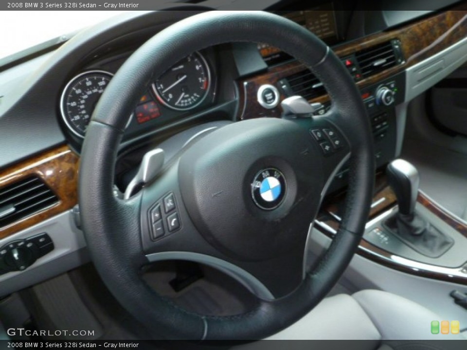 Gray Interior Steering Wheel for the 2008 BMW 3 Series 328i Sedan #51214211