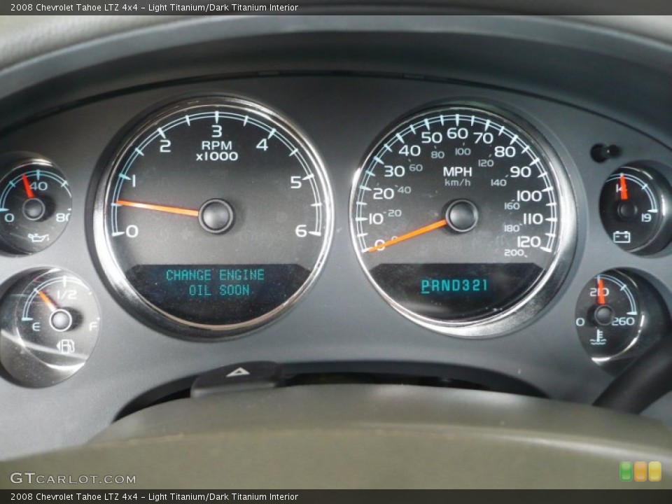 Light Titanium/Dark Titanium Interior Gauges for the 2008 Chevrolet Tahoe LTZ 4x4 #51215240