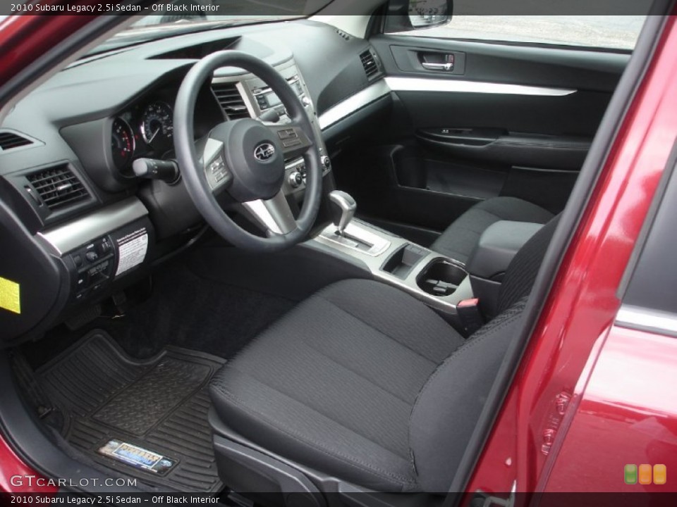 Off Black Interior Photo for the 2010 Subaru Legacy 2.5i Sedan #51216218
