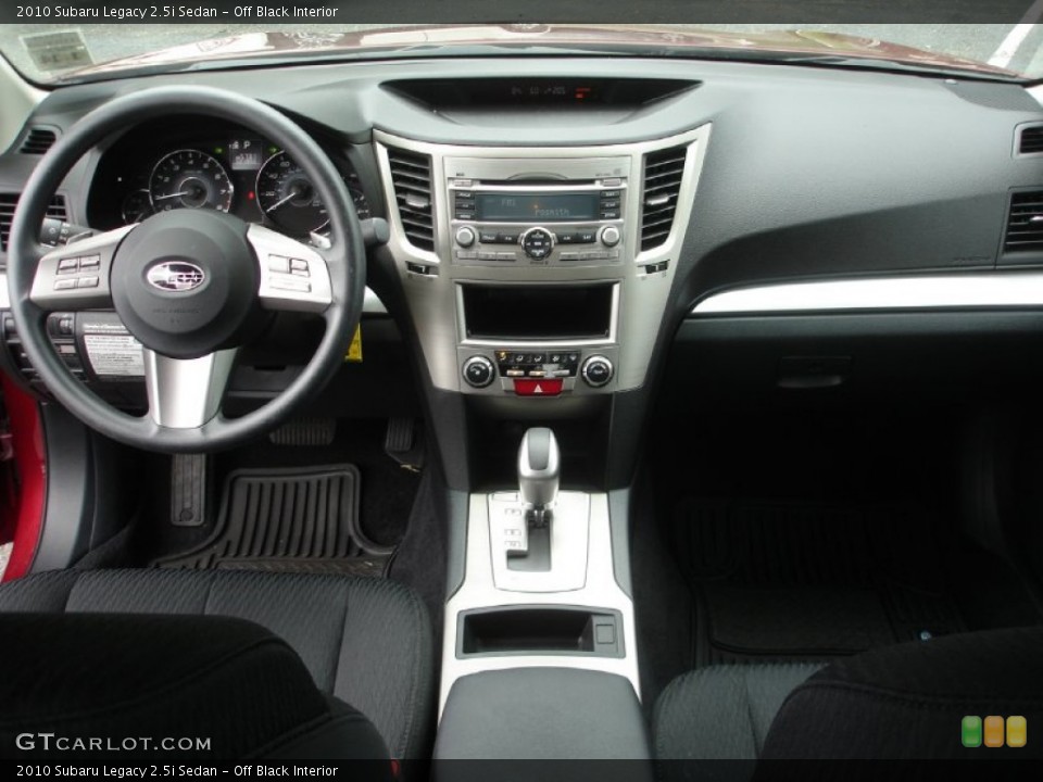 Off Black Interior Dashboard for the 2010 Subaru Legacy 2.5i Sedan #51216242