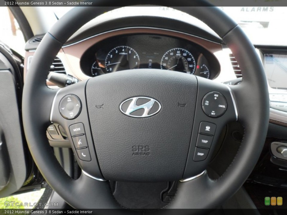 Saddle Interior Steering Wheel for the 2012 Hyundai Genesis 3.8 Sedan #51218486