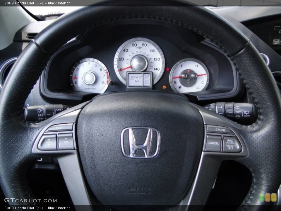 Black Interior Steering Wheel for the 2009 Honda Pilot EX-L #51220214