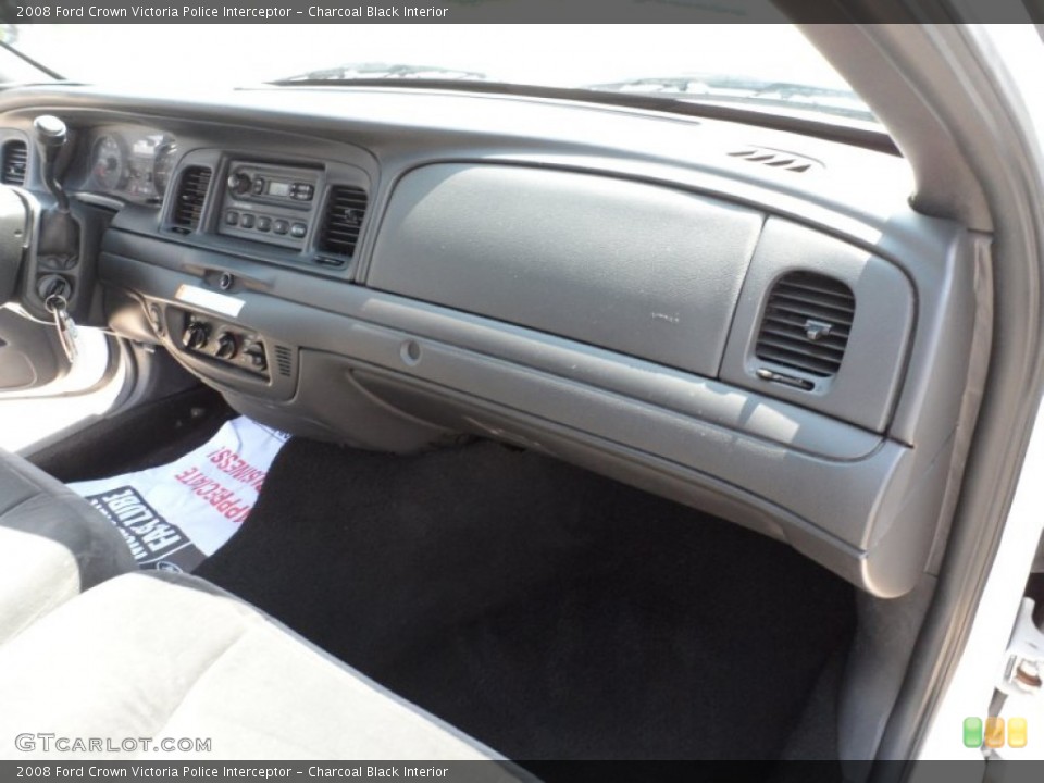 Charcoal Black Interior Dashboard for the 2008 Ford Crown Victoria Police Interceptor #51220361