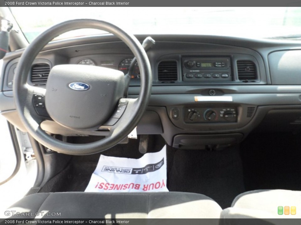 Charcoal Black Interior Dashboard for the 2008 Ford Crown Victoria Police Interceptor #51220535