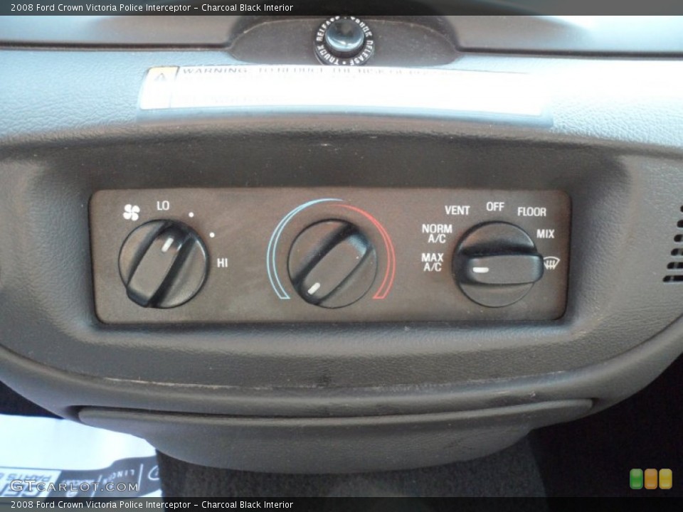 Charcoal Black Interior Controls for the 2008 Ford Crown Victoria Police Interceptor #51220580