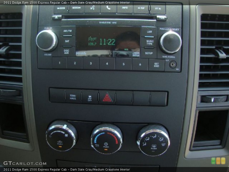 Dark Slate Gray/Medium Graystone Interior Controls for the 2011 Dodge Ram 1500 Express Regular Cab #51221318
