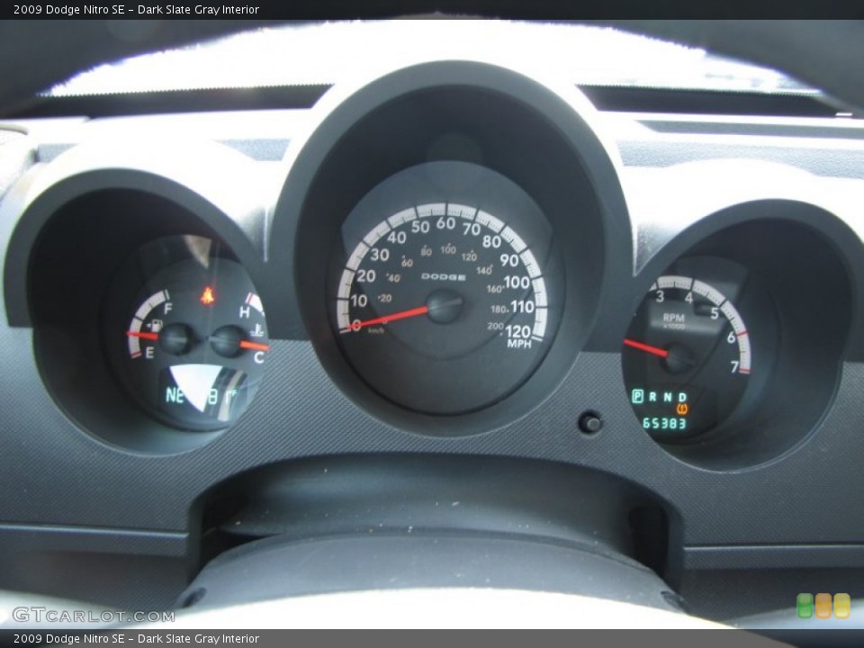 Dark Slate Gray Interior Gauges for the 2009 Dodge Nitro SE #51221414