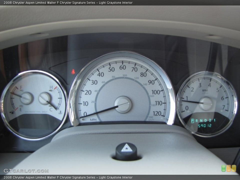 Light Graystone Interior Gauges for the 2008 Chrysler Aspen Limited Walter P Chrysler Signature Series #51222242