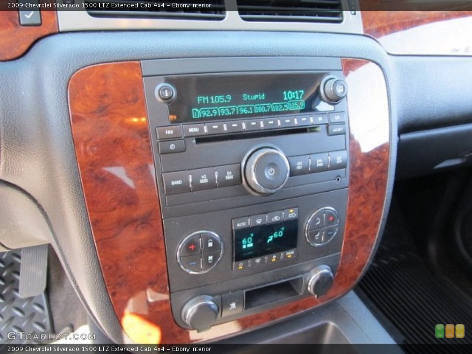 Ebony Interior Controls for the 2009 Chevrolet Silverado 1500 LTZ Extended Cab 4x4 #51222614
