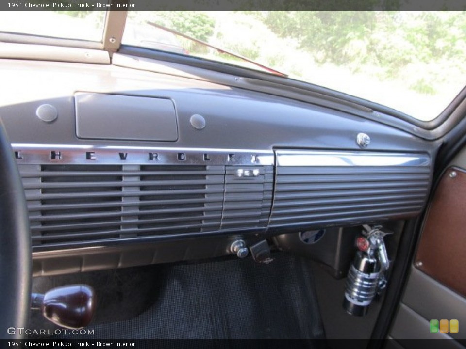 Brown Interior Dashboard for the 1951 Chevrolet Pickup Truck #51222824