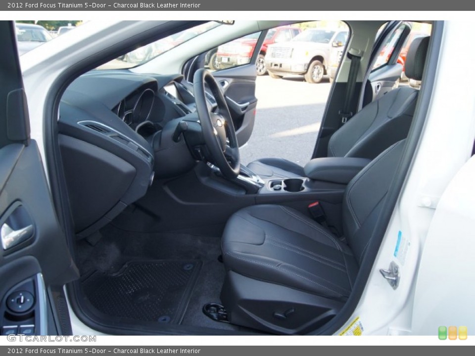 Charcoal Black Leather Interior Photo for the 2012 Ford Focus Titanium 5-Door #51224963