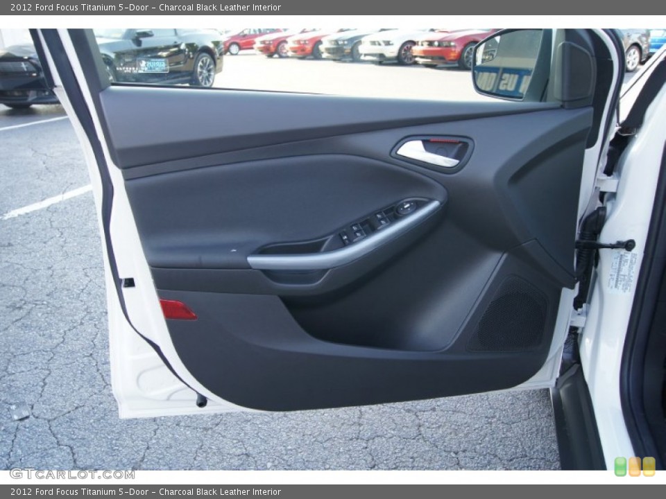 Charcoal Black Leather Interior Door Panel for the 2012 Ford Focus Titanium 5-Door #51225122