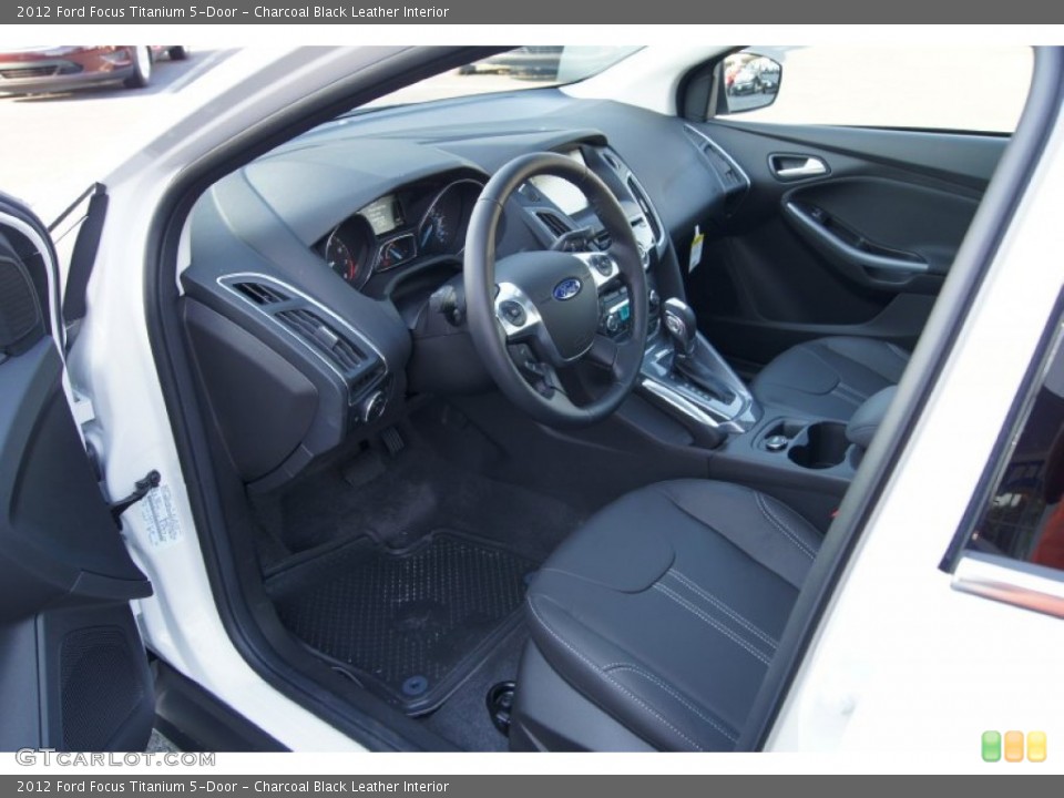 Charcoal Black Leather Interior Photo for the 2012 Ford Focus Titanium 5-Door #51225146