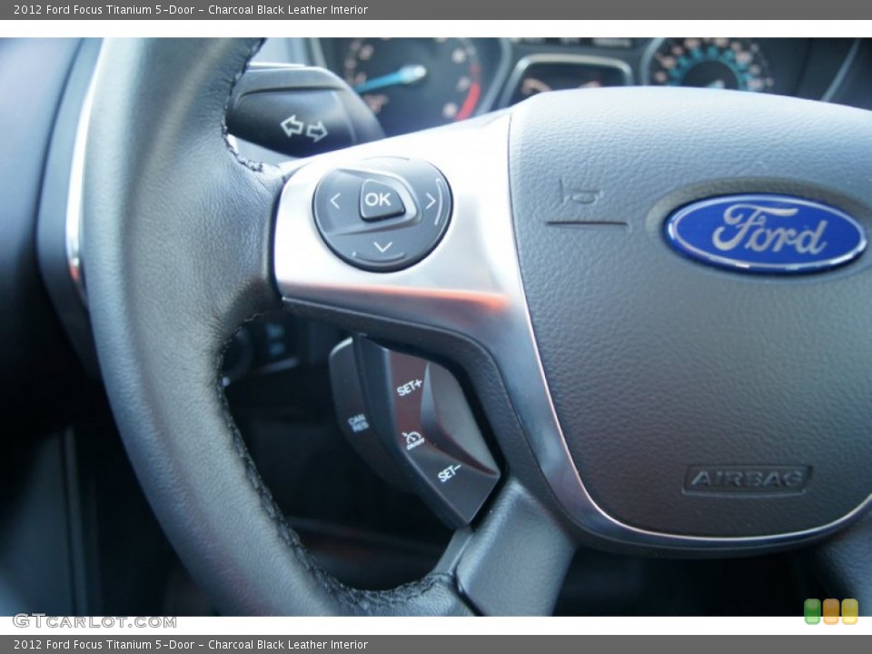 Charcoal Black Leather Interior Controls for the 2012 Ford Focus Titanium 5-Door #51225179