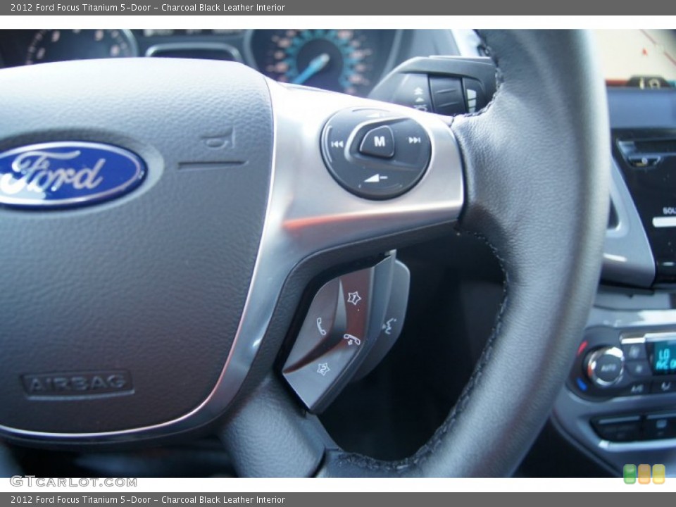 Charcoal Black Leather Interior Controls for the 2012 Ford Focus Titanium 5-Door #51225191