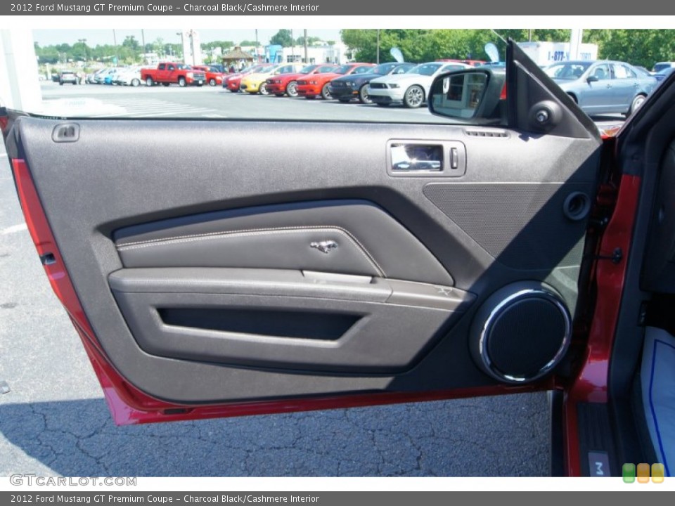 Charcoal Black/Cashmere Interior Door Panel for the 2012 Ford Mustang GT Premium Coupe #51226001