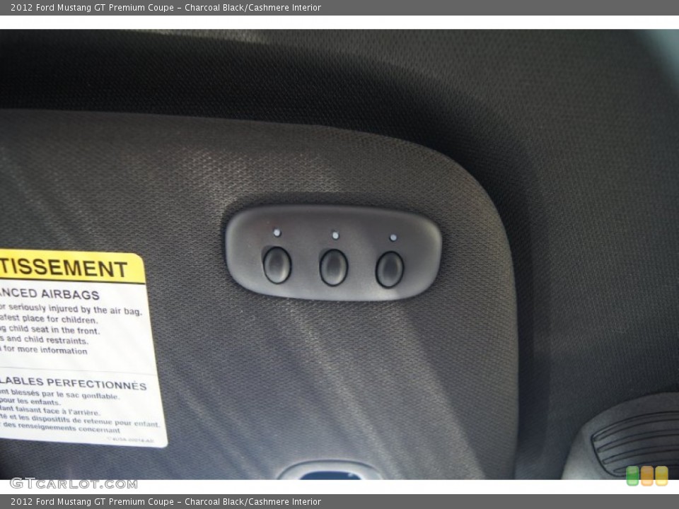 Charcoal Black/Cashmere Interior Controls for the 2012 Ford Mustang GT Premium Coupe #51226136