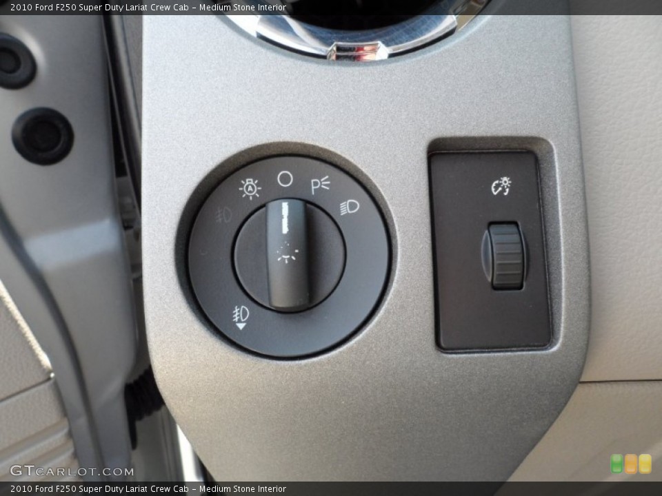Medium Stone Interior Controls for the 2010 Ford F250 Super Duty Lariat Crew Cab #51227597