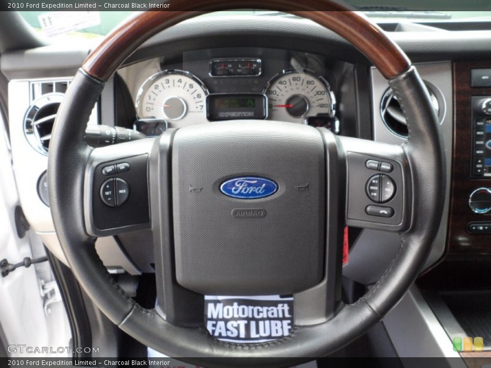 Charcoal Black Interior Steering Wheel for the 2010 Ford Expedition Limited #51228215