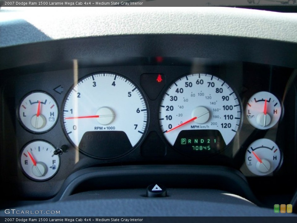 Medium Slate Gray Interior Gauges for the 2007 Dodge Ram 1500 Laramie Mega Cab 4x4 #51230144