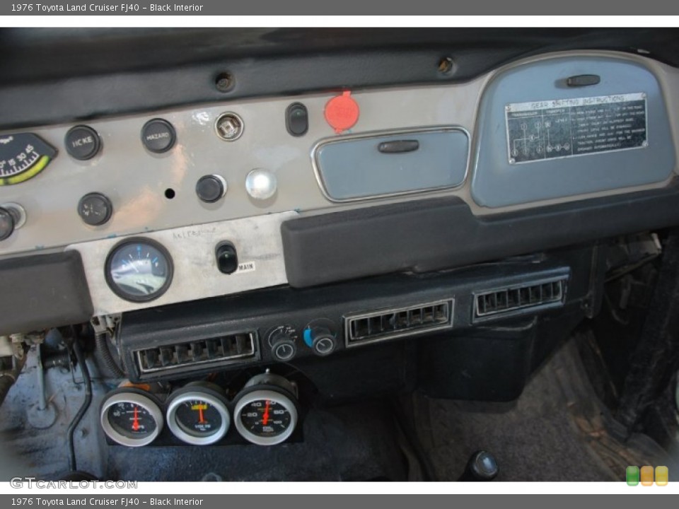 Black Interior Dashboard for the 1976 Toyota Land Cruiser FJ40 #51232997