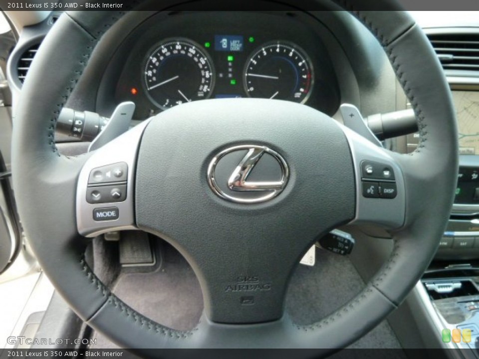 Black Interior Steering Wheel for the 2011 Lexus IS 350 AWD #51237101
